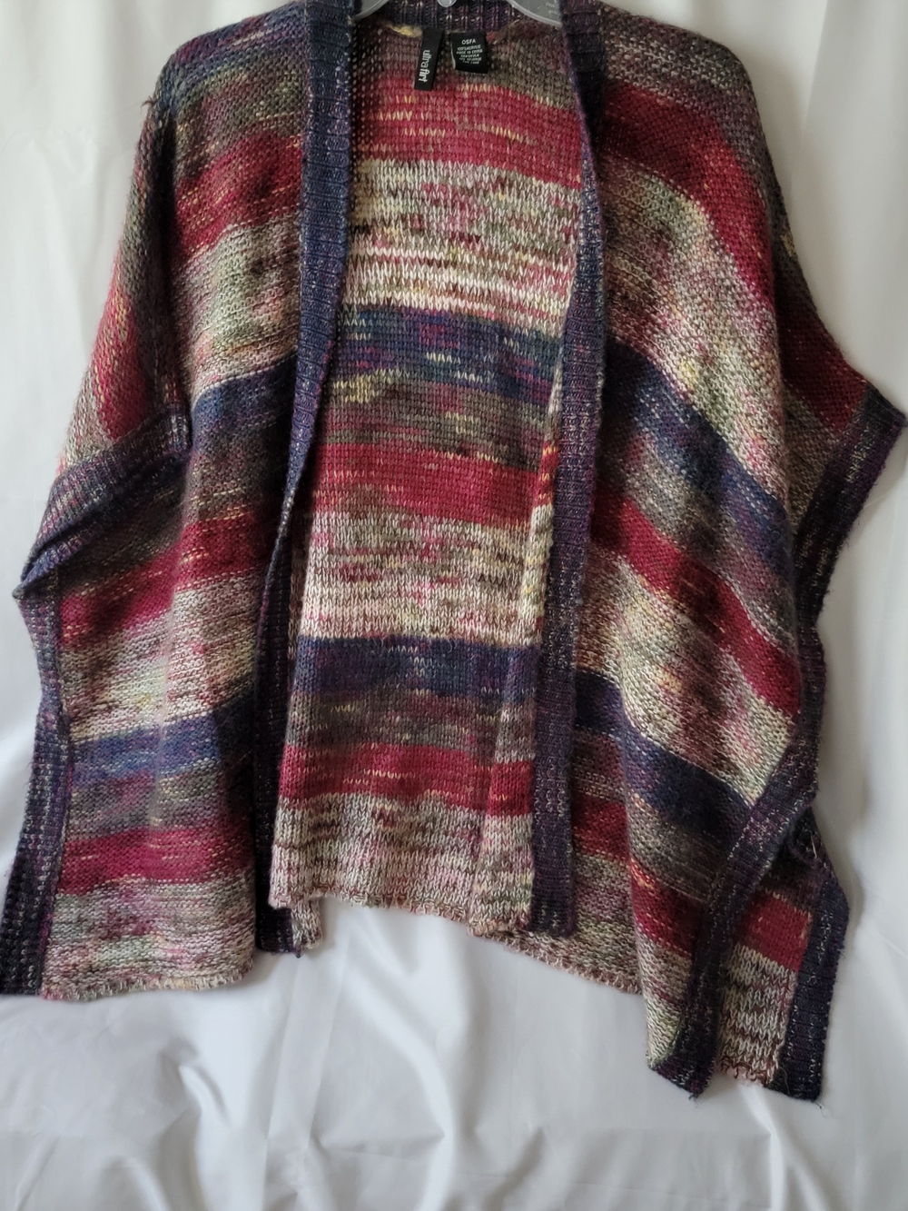 Multicolor Open-Front Knit Sweater Cardigan - Women